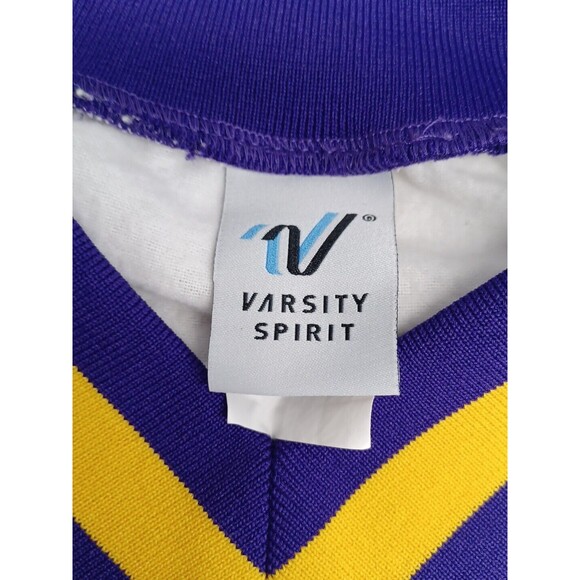 Vtg Varsity Spirit Cheerleader Pullover Jacket BHS Purple White Yellow M - Picture 10 of 11